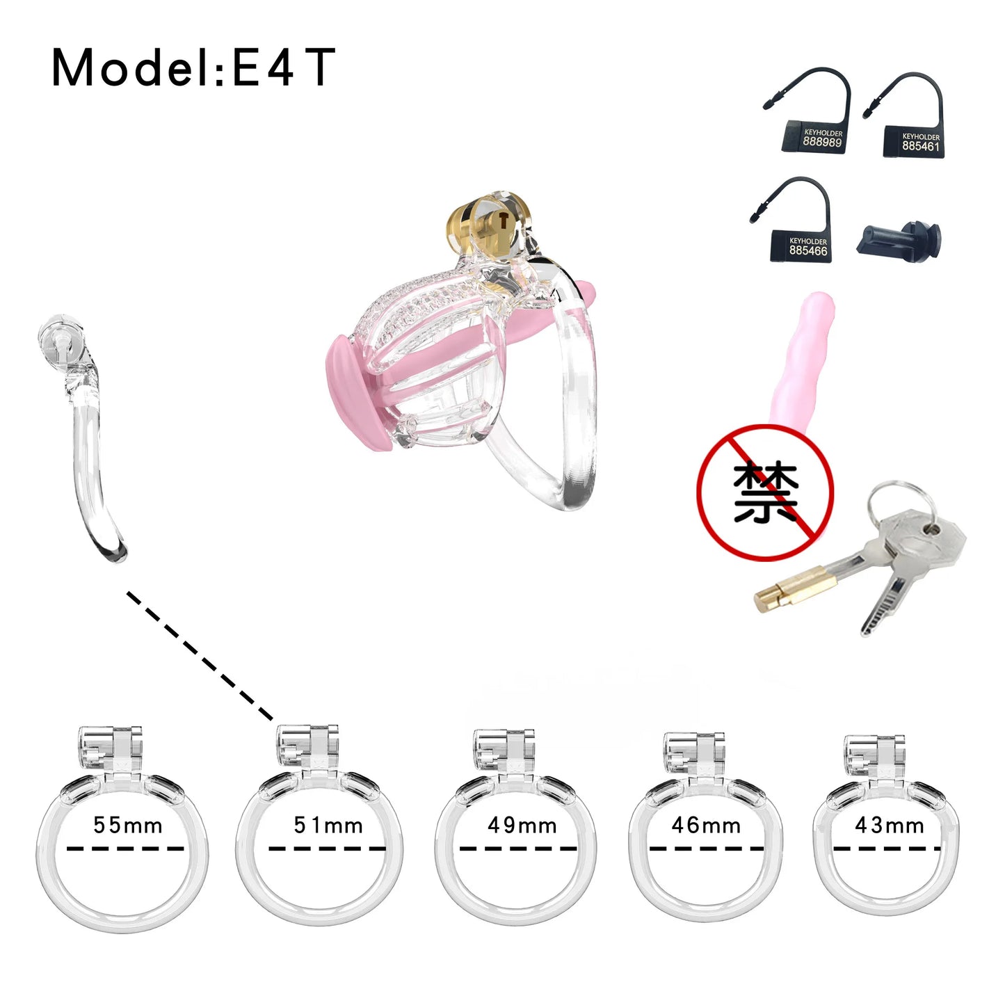 Bdsm Honeycomb Clear Male Chastity Cage정조대 3D Printed Lightweight 5 Sizes Penis Cock Cage Lock With 5 Base Ring Sex Toys For Men