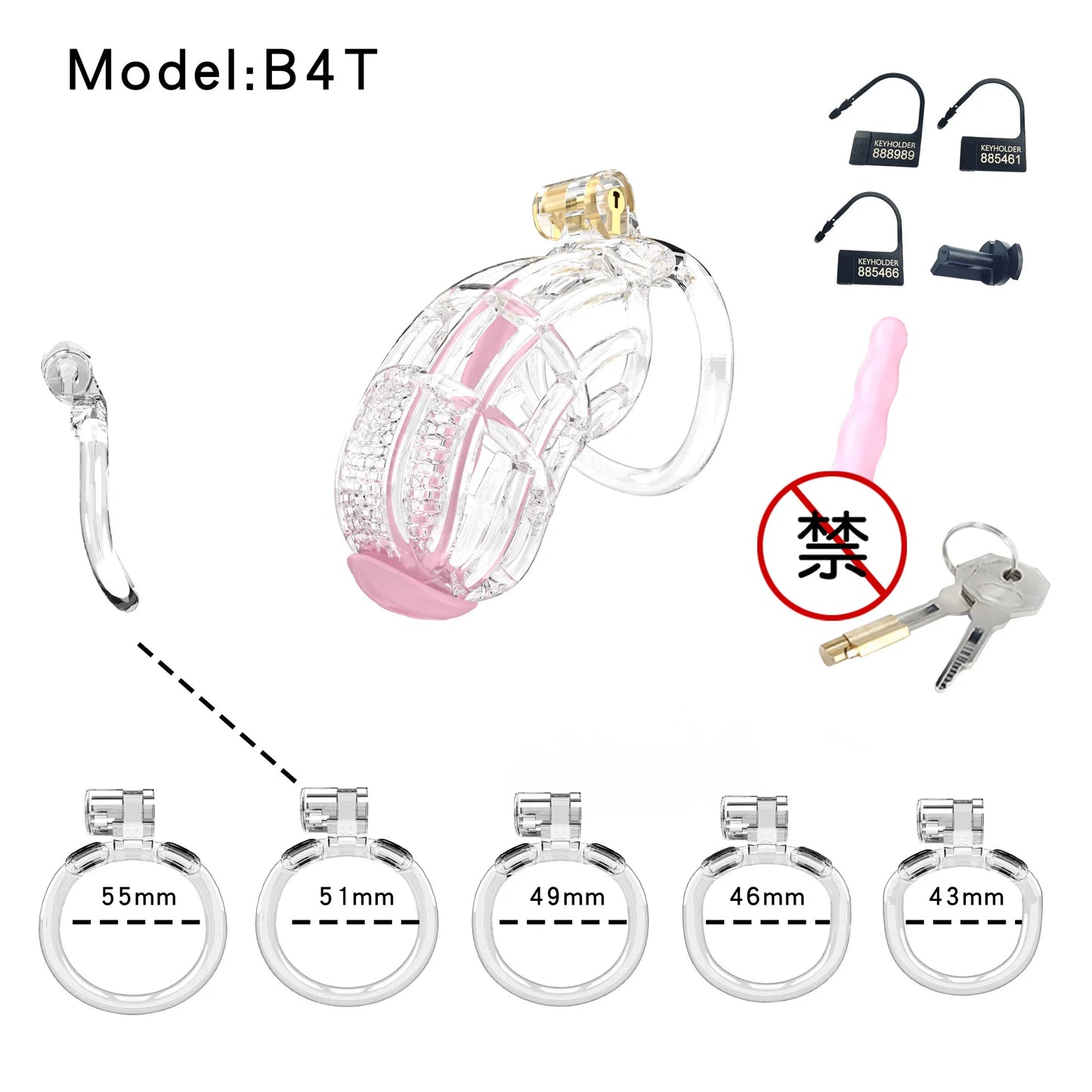 Bdsm Honeycomb Clear Male Chastity Cage정조대 3D Printed Lightweight 5 Sizes Penis Cock Cage Lock With 5 Base Ring Sex Toys For Men