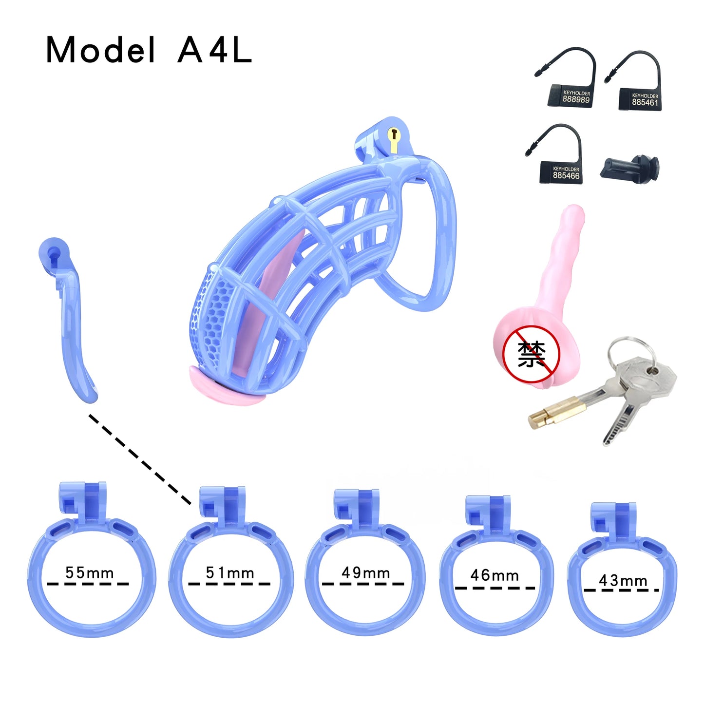 Bdsm Honeycomb Clear Male Chastity Cage정조대 3D Printed Lightweight 5 Sizes Penis Cock Cage Lock With 5 Base Ring Sex Toys For Men