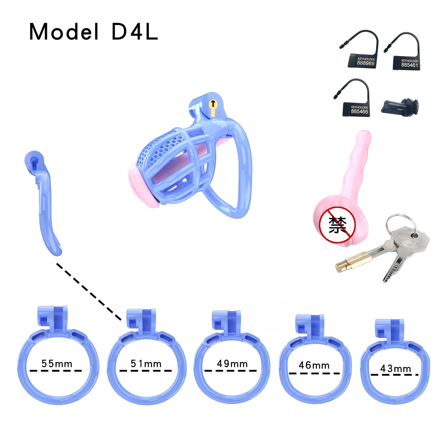 Bdsm Honeycomb Clear Male Chastity Cage정조대 3D Printed Lightweight 5 Sizes Penis Cock Cage Lock With 5 Base Ring Sex Toys For Men