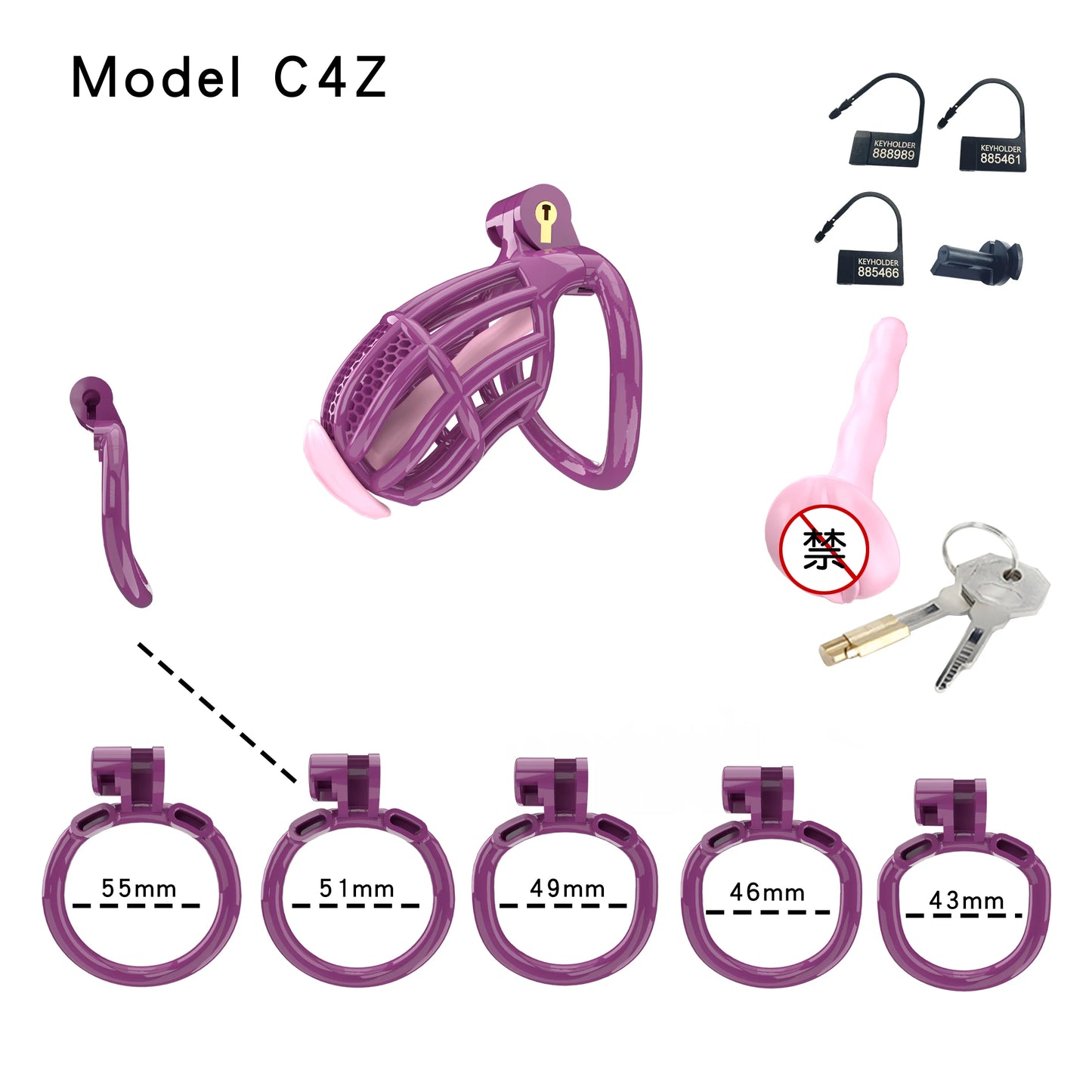 Bdsm Honeycomb Clear Male Chastity Cage정조대 3D Printed Lightweight 5 Sizes Penis Cock Cage Lock With 5 Base Ring Sex Toys For Men