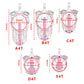 Bdsm Honeycomb Clear Male Chastity Cage정조대 3D Printed Lightweight 5 Sizes Penis Cock Cage Lock With 5 Base Ring Sex Toys For Men