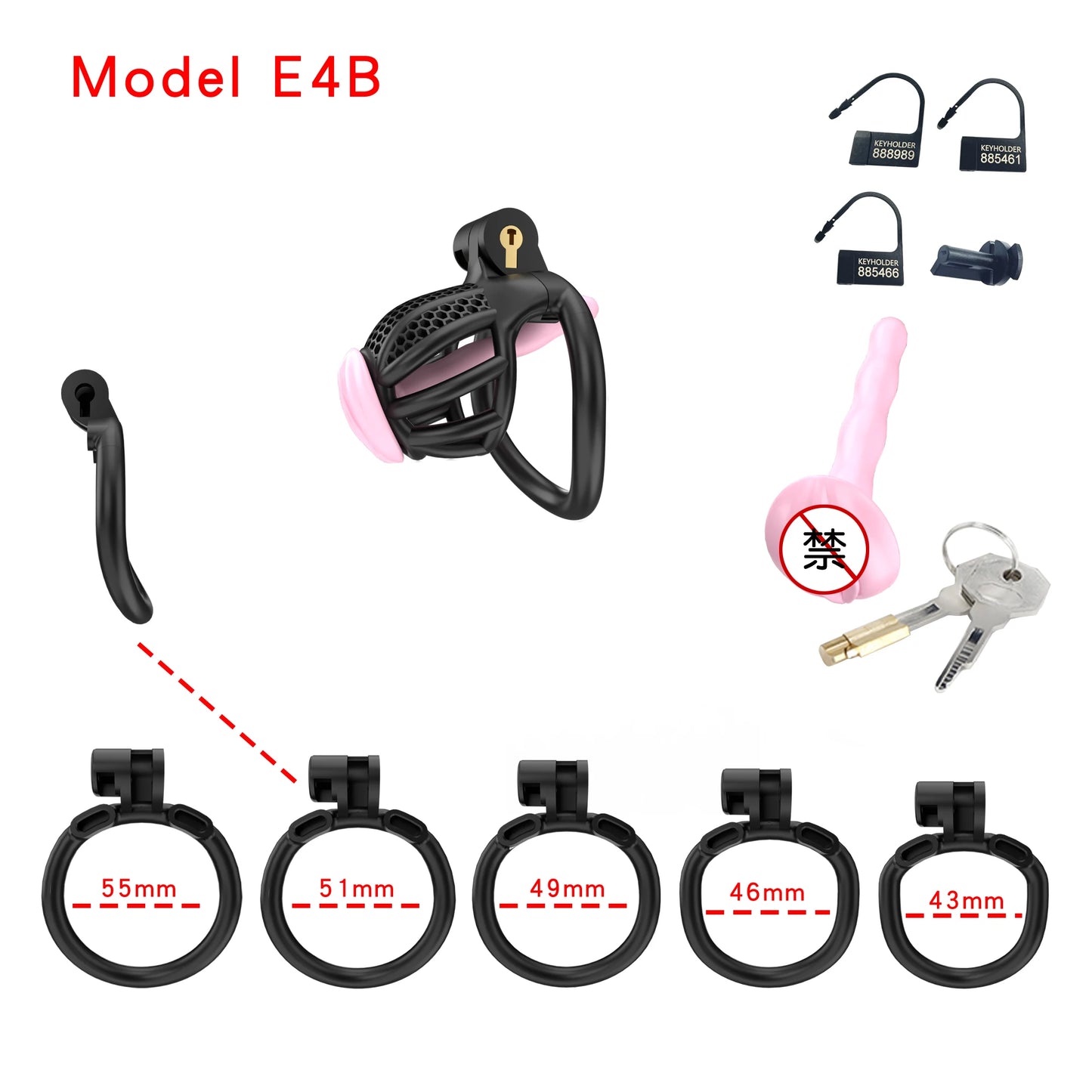 Bdsm Honeycomb Clear Male Chastity Cage정조대 3D Printed Lightweight 5 Sizes Penis Cock Cage Lock With 5 Base Ring Sex Toys For Men