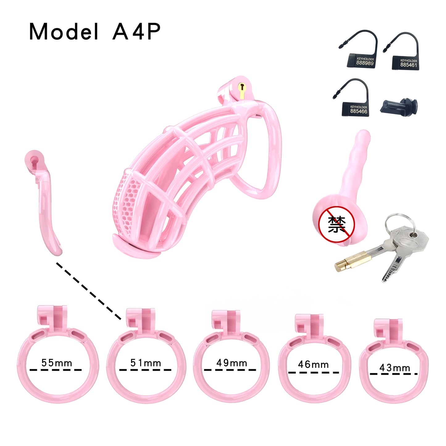 Bdsm Honeycomb Clear Male Chastity Cage정조대 3D Printed Lightweight 5 Sizes Penis Cock Cage Lock With 5 Base Ring Sex Toys For Men