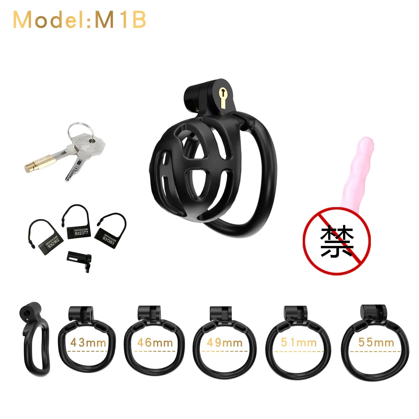 Bdsm Male Chastity Device Cock Cage Lightweight Chastity Cage정조대Body-Safe ABS Penis Cage for Men with 5 Different Sizes Ring 18+