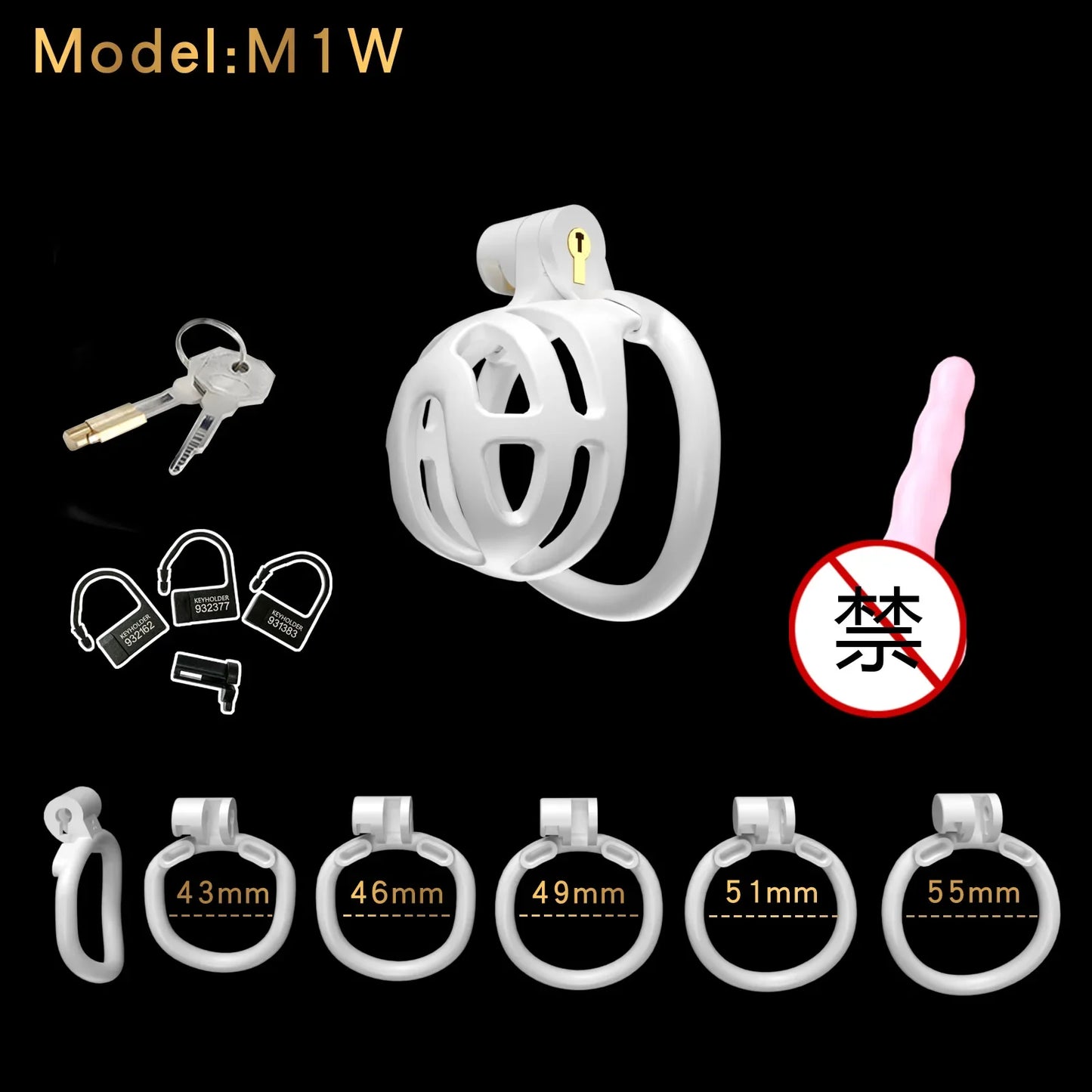 Bdsm Male Chastity Device Cock Cage Lightweight Chastity Cage정조대Body-Safe ABS Penis Cage for Men with 5 Different Sizes Ring 18+