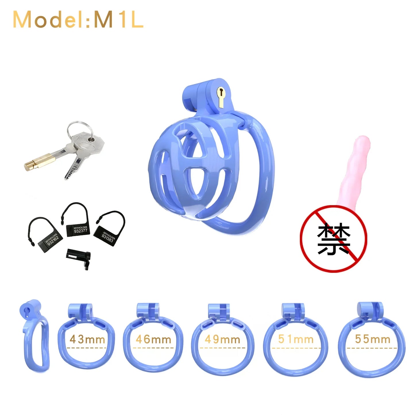 Bdsm Male Chastity Device Cock Cage Lightweight Chastity Cage정조대Body-Safe ABS Penis Cage for Men with 5 Different Sizes Ring 18+