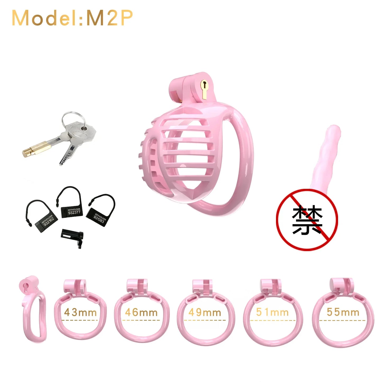 Bdsm Male Chastity Device Cock Cage Lightweight Chastity Cage정조대Body-Safe ABS Penis Cage for Men with 5 Different Sizes Ring 18+