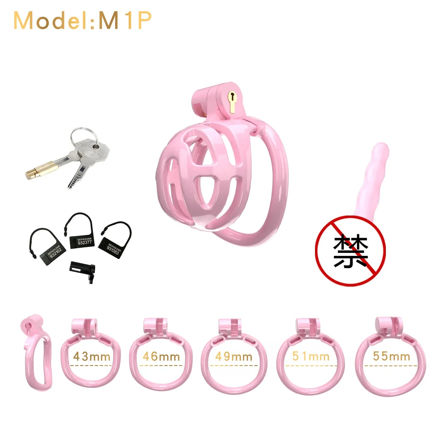 Bdsm Male Chastity Device Cock Cage Lightweight Chastity Cage정조대Body-Safe ABS Penis Cage for Men with 5 Different Sizes Ring 18+