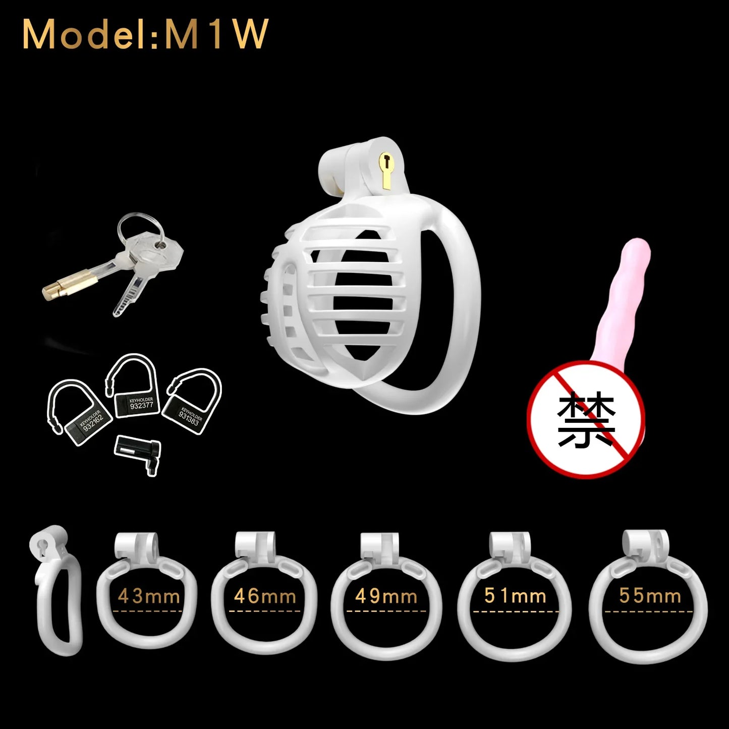 Bdsm Male Chastity Device Cock Cage Lightweight Chastity Cage정조대Body-Safe ABS Penis Cage for Men with 5 Different Sizes Ring 18+