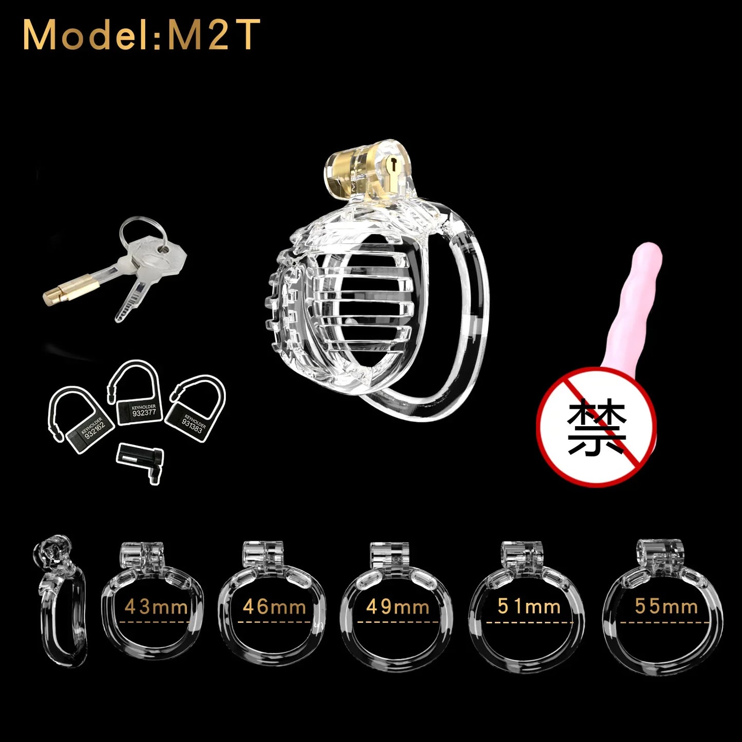 Bdsm Male Chastity Device Cock Cage Lightweight Chastity Cage정조대Body-Safe ABS Penis Cage for Men with 5 Different Sizes Ring 18+