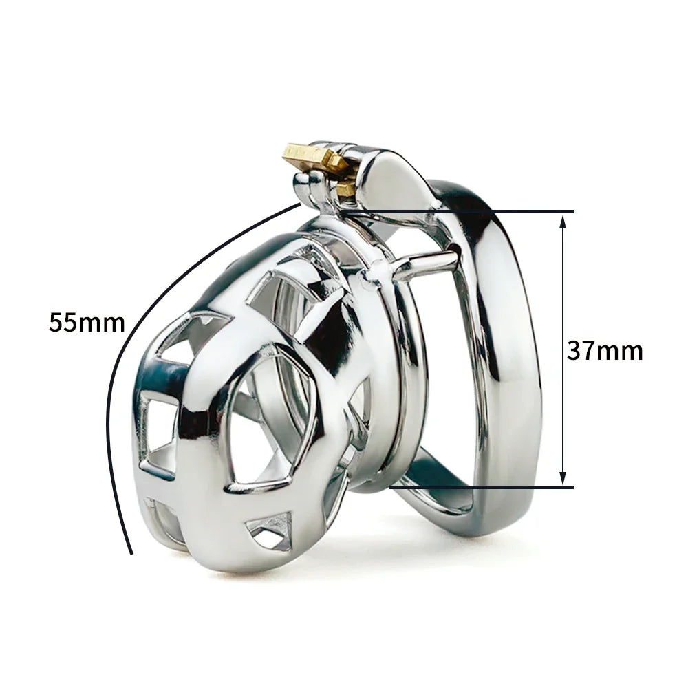 Bdsm Metal Cobra Male Chastity Cage Device 정조대 Hand-Polished콕링Cock Rings Sissy Cock Cages Trainer Sex Products Sex Toys For Men