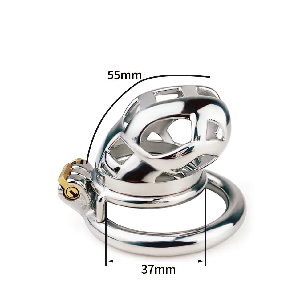 Bdsm Metal Cobra Male Chastity Cage Device 정조대 Hand-Polished콕링Cock Rings Sissy Cock Cages Trainer Sex Products Sex Toys For Men