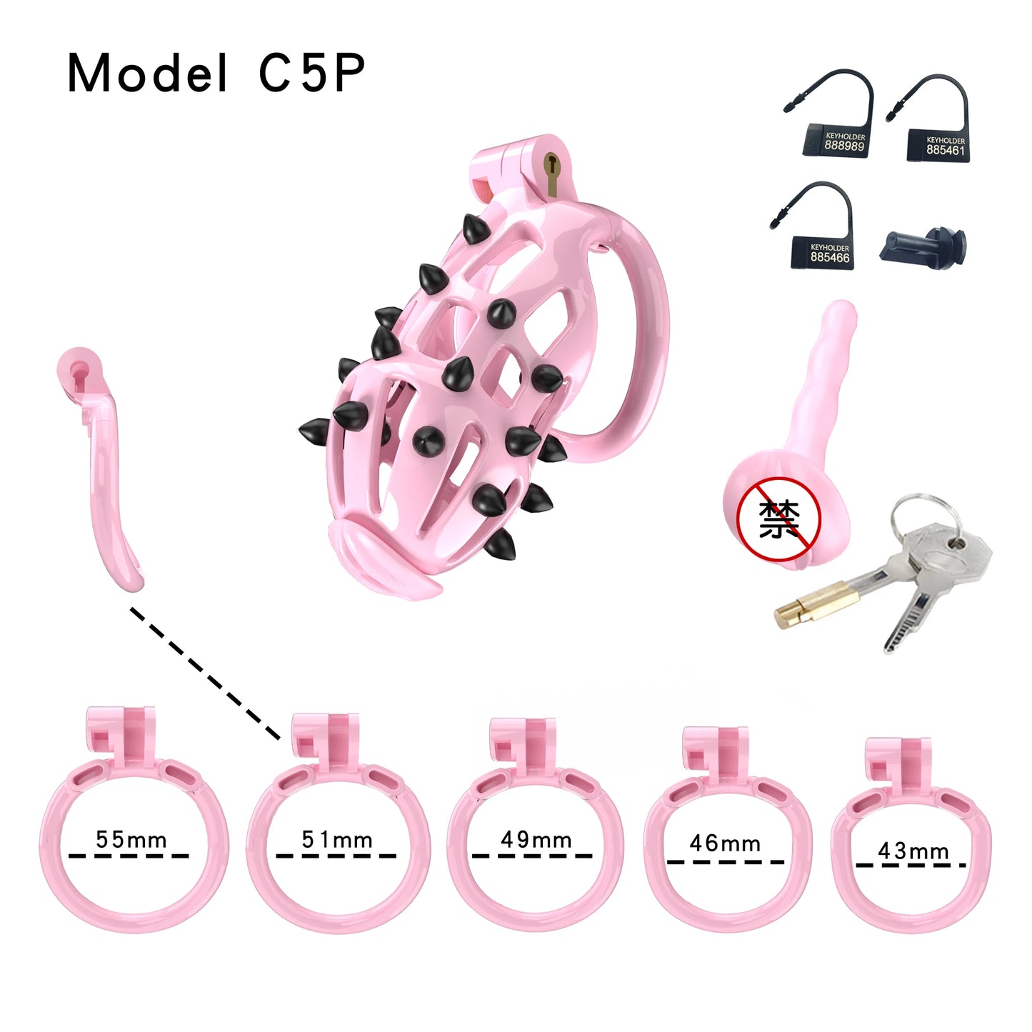 Bdsm Pink Chastity Cage With Pink Spikes Erotic Chastity Cage정조대Sissy Male Cock Cage Penis Wear Alternative Stimulation Sex Toys