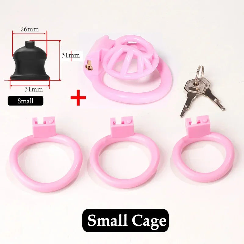 Bdsm Positive/Negative Urethral Chastity Cage Penis Lock with 4 Size Ring Sissy Inverted Urethral Plug Cock Cage Sextoys for Man