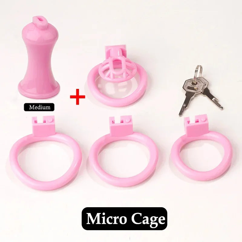 Bdsm Positive/Negative Urethral Chastity Cage Penis Lock with 4 Size Ring Sissy Inverted Urethral Plug Cock Cage Sextoys for Man