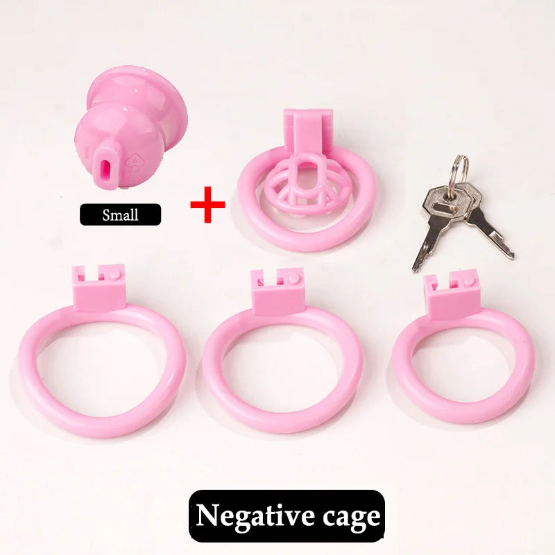 Bdsm Positive/Negative Urethral Chastity Cage Penis Lock with 4 Size Ring Sissy Inverted Urethral Plug Cock Cage Sextoys for Man