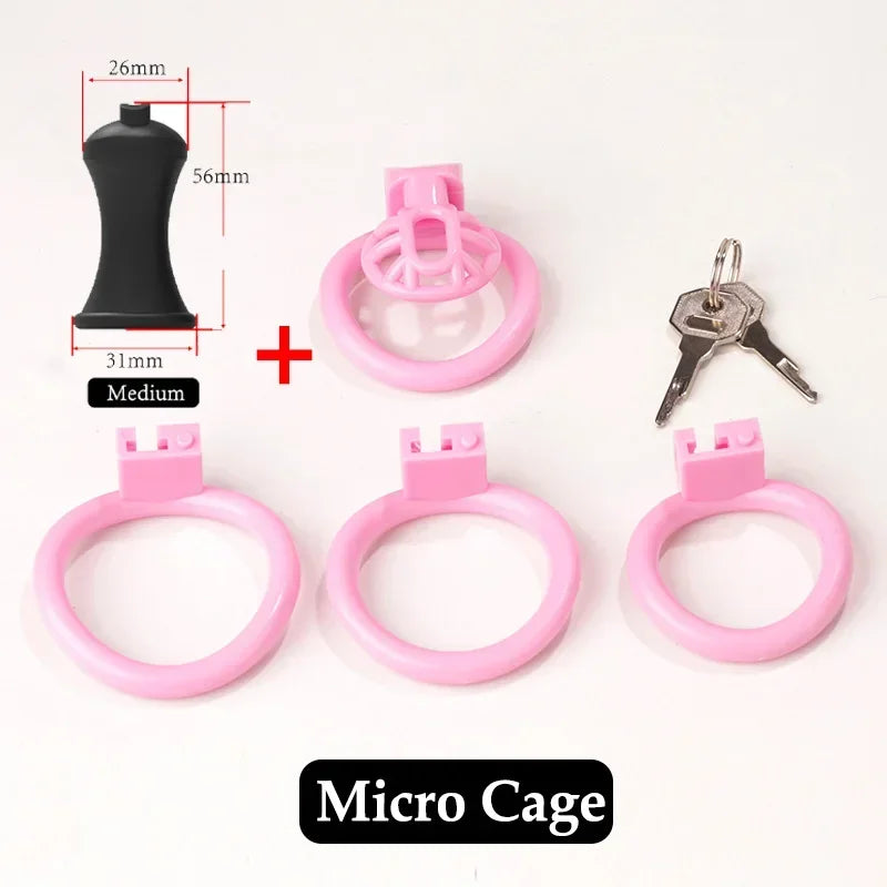 Bdsm Positive/Negative Urethral Chastity Cage Penis Lock with 4 Size Ring Sissy Inverted Urethral Plug Cock Cage Sextoys for Man