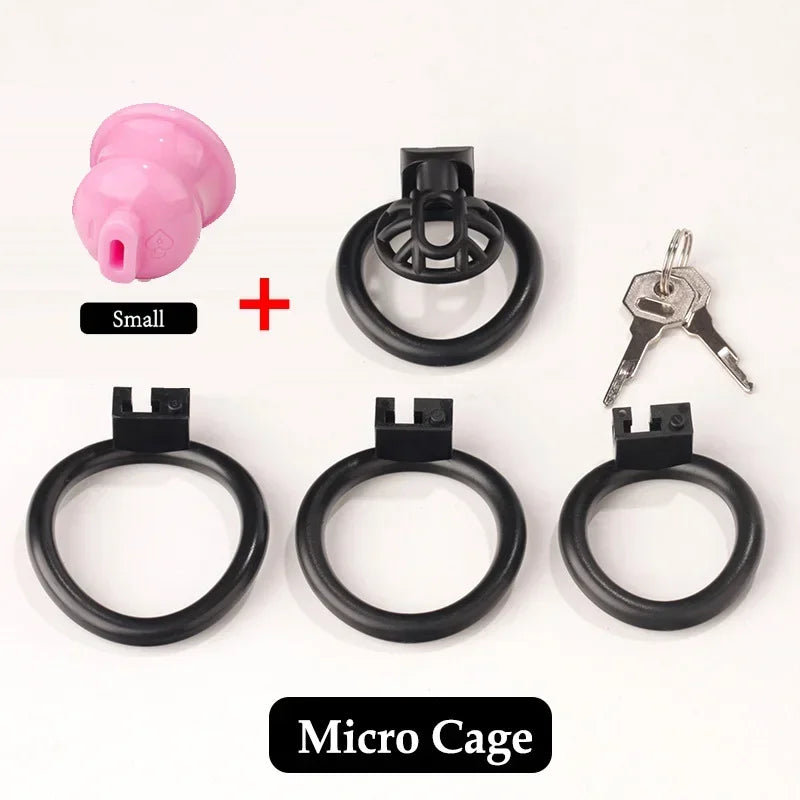 Bdsm Positive/Negative Urethral Chastity Cage Penis Lock with 4 Size Ring Sissy Inverted Urethral Plug Cock Cage Sextoys for Man