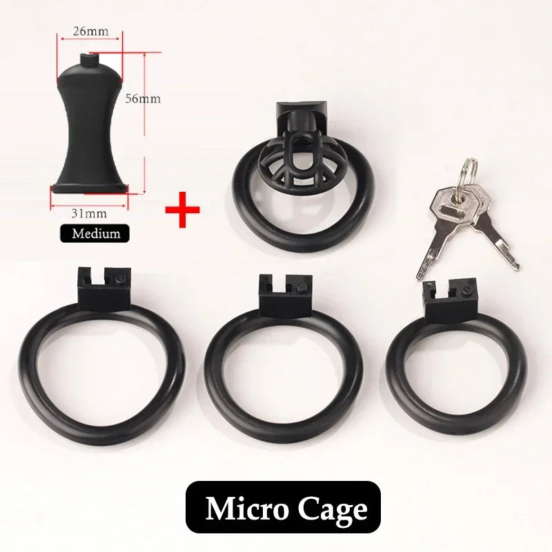 Bdsm Positive/Negative Urethral Chastity Cage Penis Lock with 4 Size Ring Sissy Inverted Urethral Plug Cock Cage Sextoys for Man