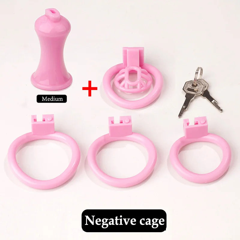 Bdsm Positive/Negative Urethral Chastity Cage Penis Lock with 4 Size Ring Sissy Inverted Urethral Plug Cock Cage Sextoys for Man