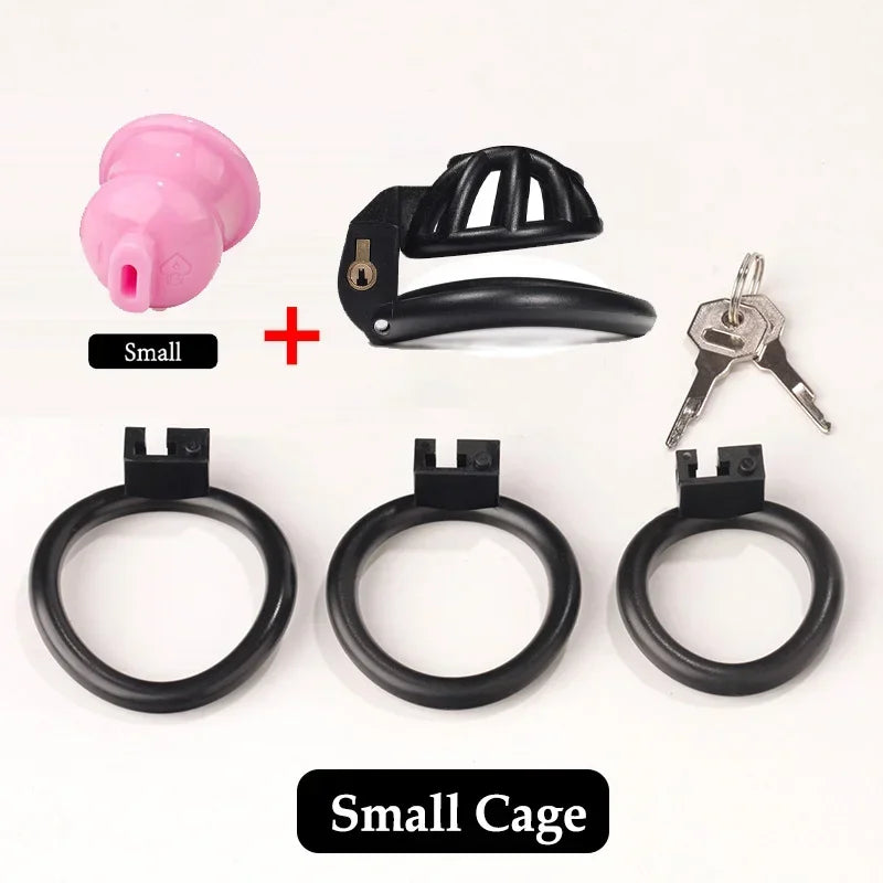 Bdsm Positive/Negative Urethral Chastity Cage Penis Lock with 4 Size Ring Sissy Inverted Urethral Plug Cock Cage Sextoys for Man