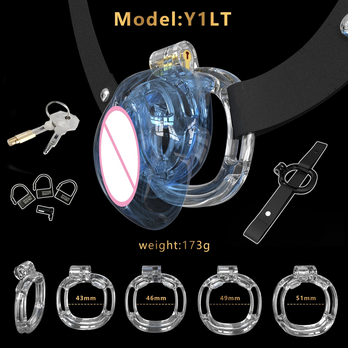 Bdsm Realistic Pussy Design Chastity Cage 정조대 Sissy Chastity Device Lightweight Cock Cage with 5 Base Rings Sex Toys for Man Gay