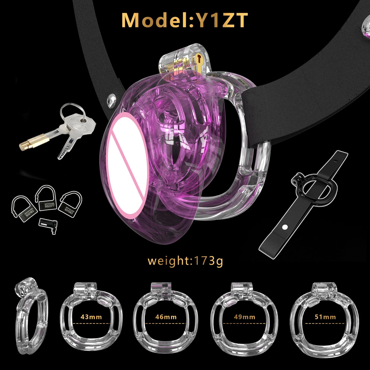 Bdsm Realistic Pussy Design Chastity Cage 정조대 Sissy Chastity Device Lightweight Cock Cage with 5 Base Rings Sex Toys for Man Gay