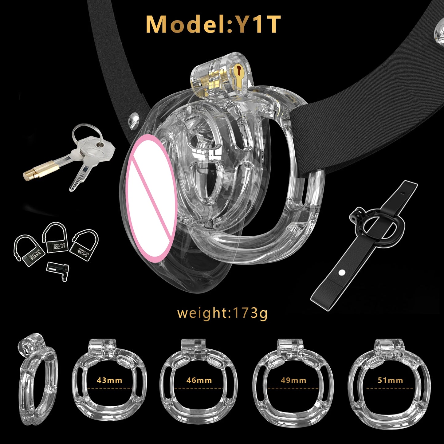 Bdsm Realistic Pussy Design Chastity Cage 정조대 Sissy Chastity Device Lightweight Cock Cage with 5 Base Rings Sex Toys for Man Gay