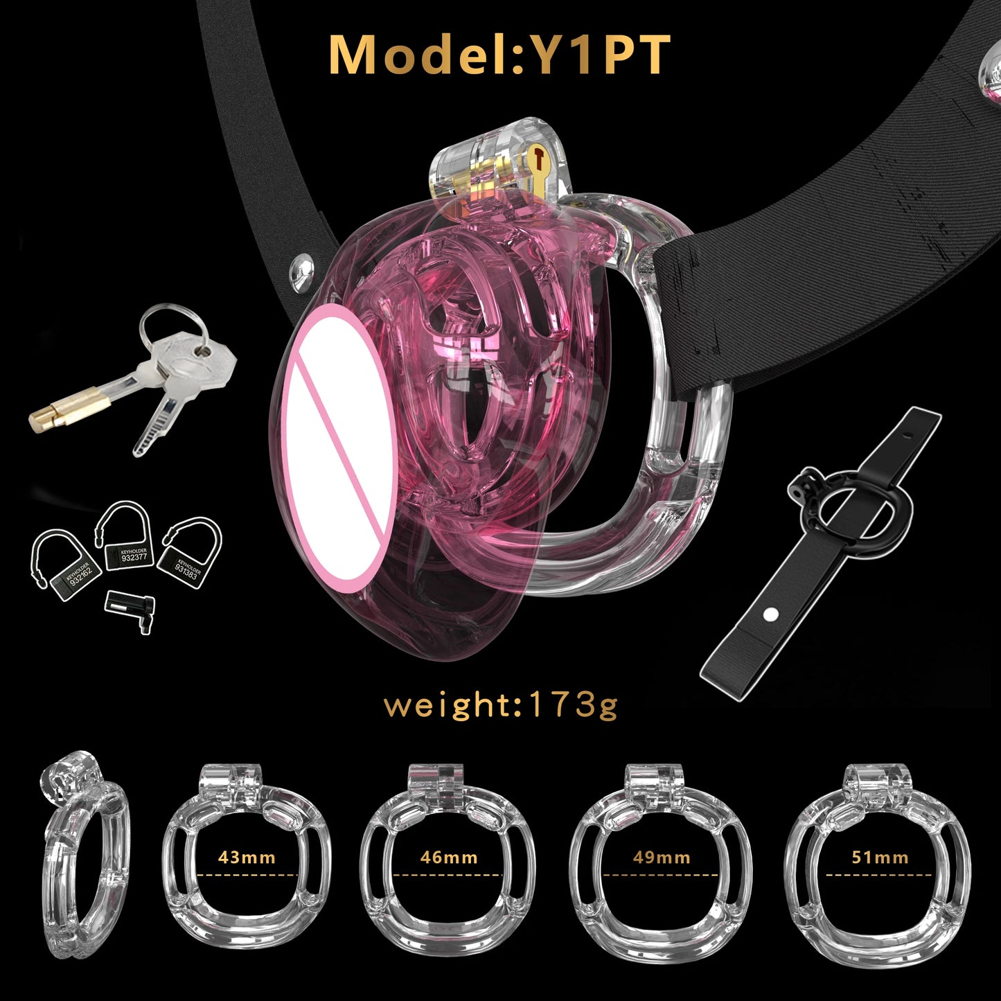 Bdsm Realistic Pussy Design Chastity Cage 정조대 Sissy Chastity Device Lightweight Cock Cage with 5 Base Rings Sex Toys for Man Gay