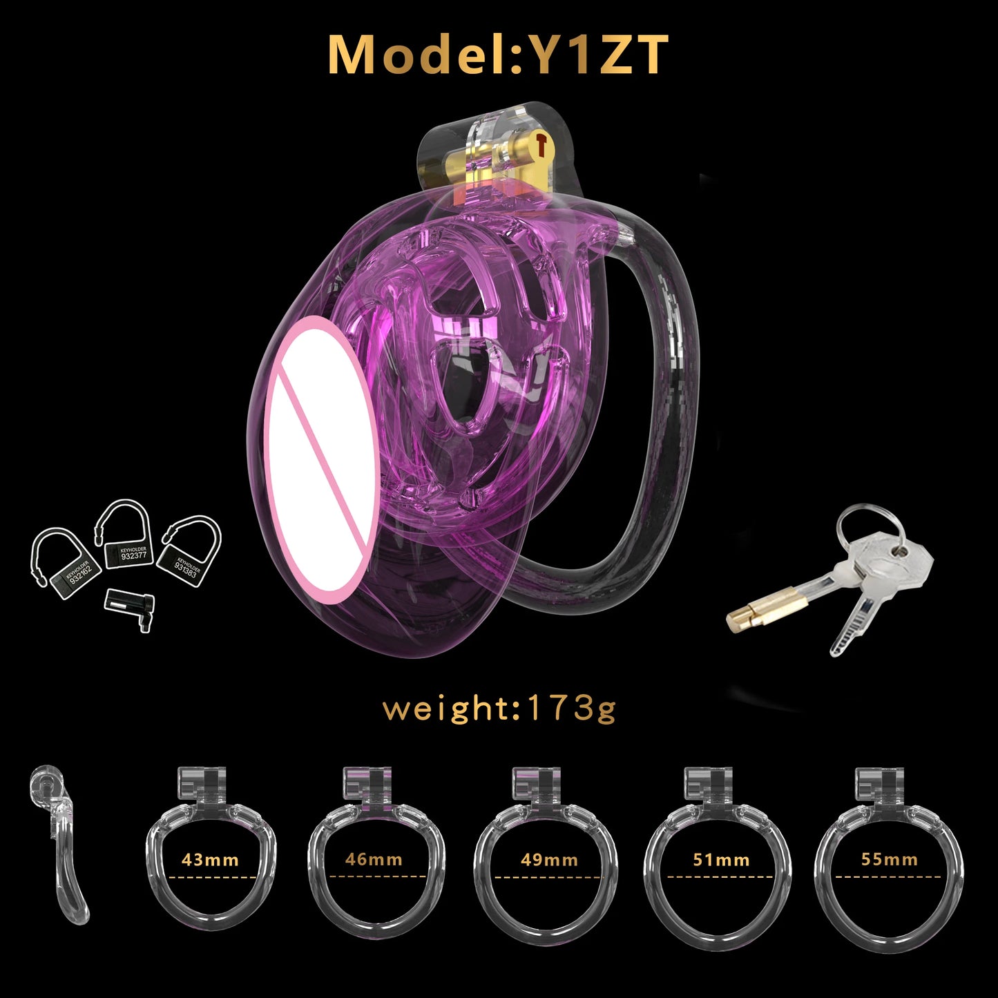 Bdsm Realistic Pussy Design Chastity Cage 정조대 Sissy Chastity Device Lightweight Cock Cage with 5 Base Rings Sex Toys for Man Gay