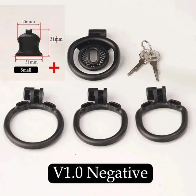 Bdsm Sissy Pink Chastity Device with Urethral Plug정조대Positive/Negative with 4 Sizes Cock Ring Mini Cock Cage Sex Toy for Men Gay