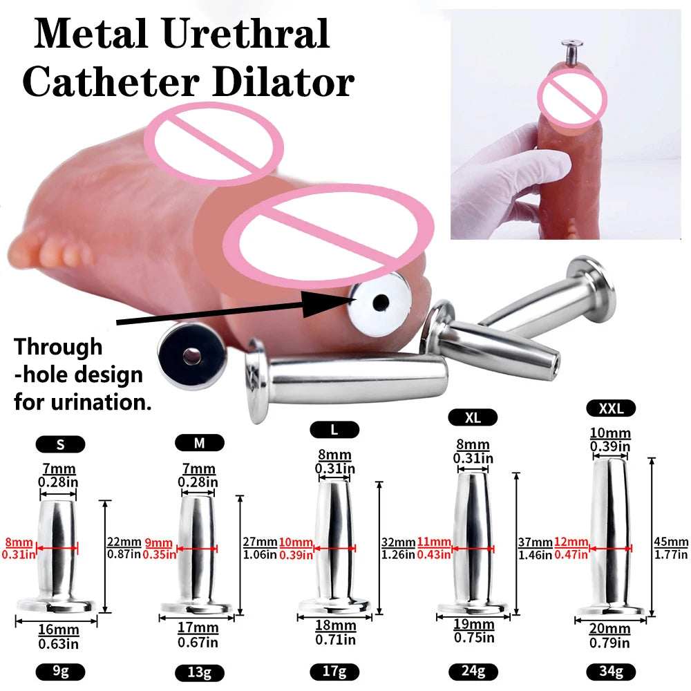 Bdsm Stainless Steel Urethral Dilators Hollow Urethral Stimulator Horse Eyes Stick Penis Plug Male Orgasm Masturbator Sex Toys18