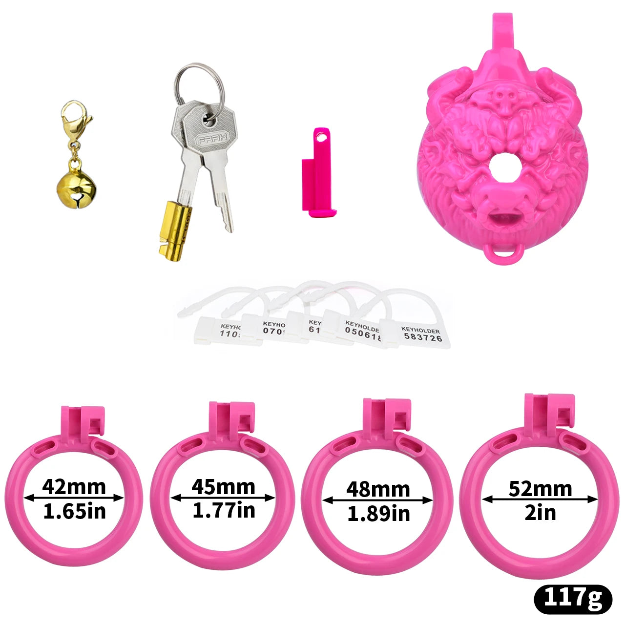 Bdsm Tiger Chastity Device & 4 Sizes Penis Rings Pneis Lock Urethral Chastity Sex Toys for Men Ascetic Anti-Cheating Cock Cages