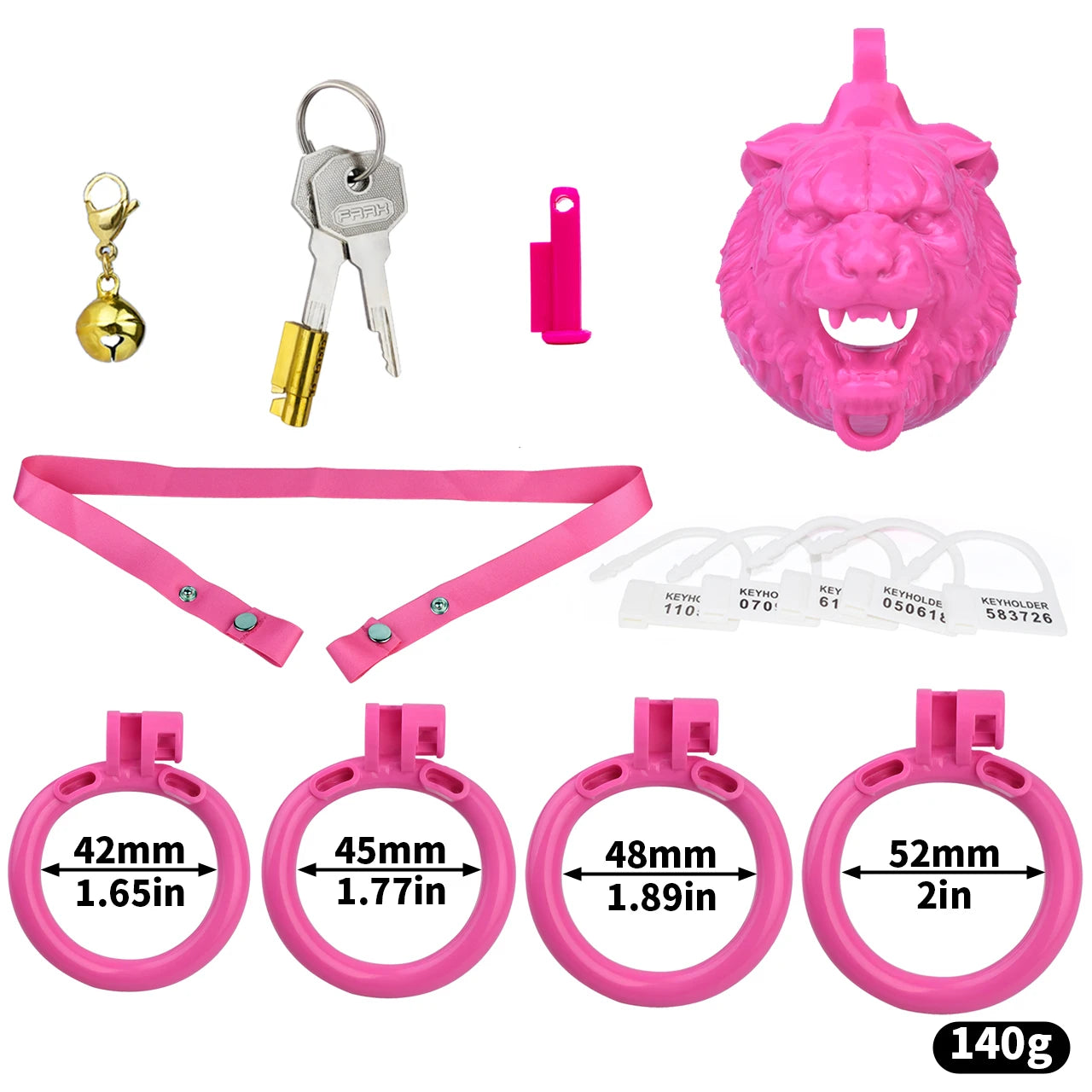 Bdsm Tiger Chastity Device & 4 Sizes Penis Rings Pneis Lock Urethral Chastity Sex Toys for Men Ascetic Anti-Cheating Cock Cages