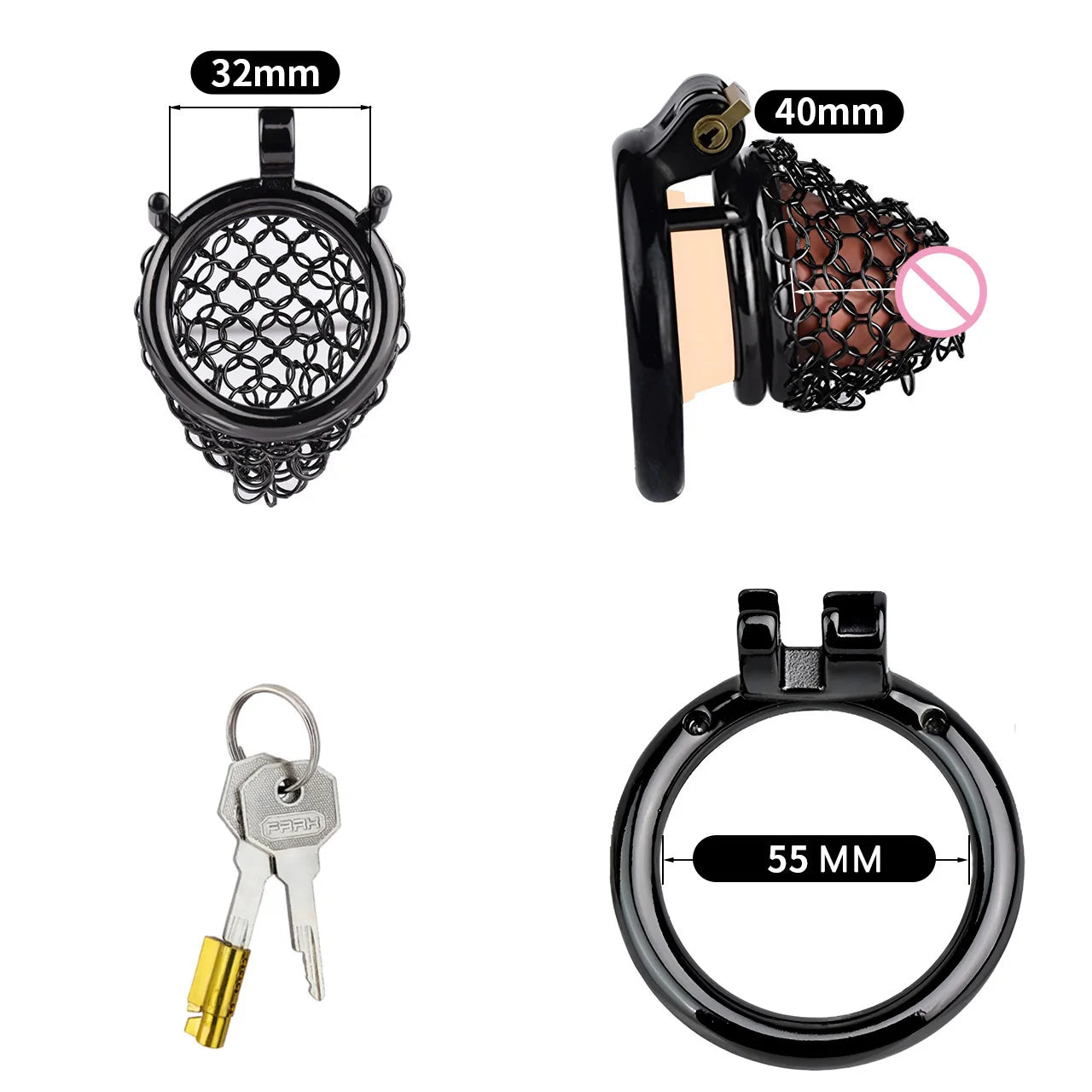 Bdsm Toys Stainless Steel Mesh Male Chastity Device Smooth and Light Cock Cage Sex Toys for Men Penis Urethral Lock Adult Game18