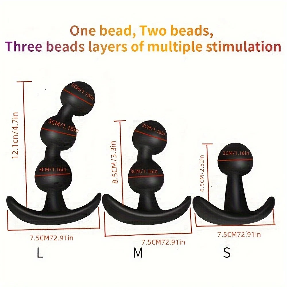 Beads Silicone Butt Plug Anal Beads Anal Dilator Outdoor Anal Massage Stimulation Vagina Massager Erotic BDSM Sex Toy For Women