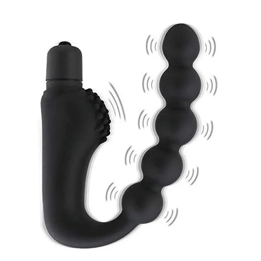 Beads  Vibrating Prostate Massager Anal Plug Waterproof Motors 10 Speeds Stimulation Butt Anus Silicone Men Women Sex Toys