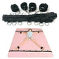 Bed Bondage System with Ankle Cuffs Handcuffs Set Whips BDSM Leather Spanking Paddle RolePlay Slave Adult Sex Toys for Couples