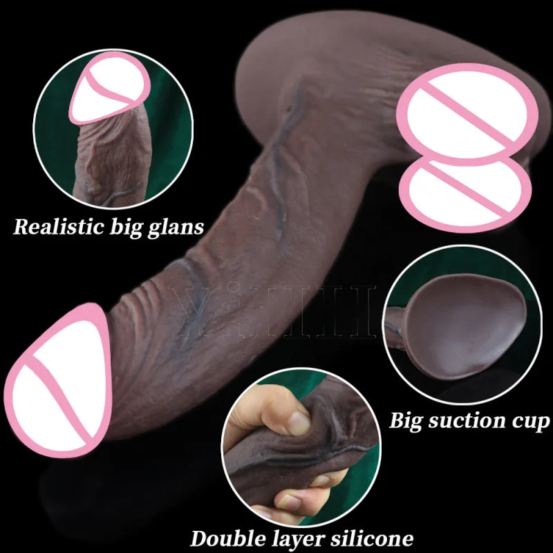 Big Dick Dildos Huge Penis Soft Skin Feeling Super Realistic Dildo With Suction Cup Sex Toys Adult Toys Anal Dildo For Women Men