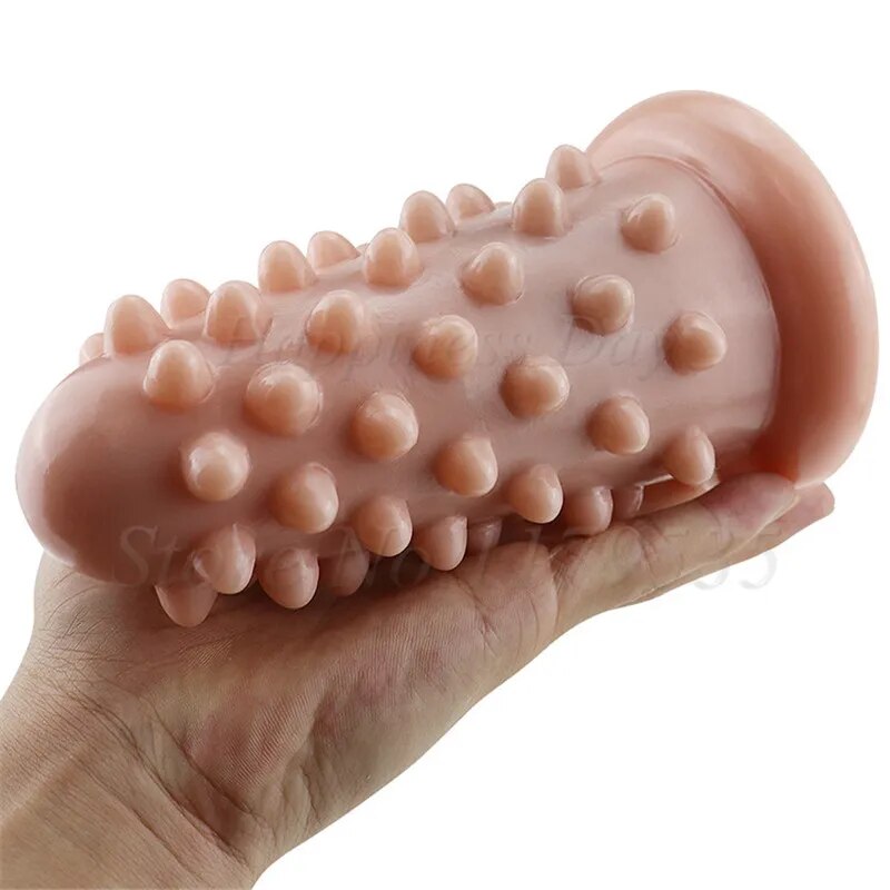 Big anal plug beads anal dildo raised dots sex toys for women men huge rivet cone shape butt plug anus massage vagina stimulate