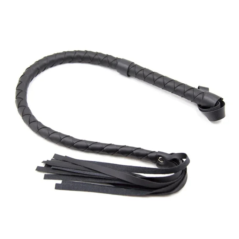 Black Bdsm PU Leather Whip Bdsm Spanking Flogger Tassel Horse Whip Bondage Restraints Sex Toys For Women Couples Adult Games