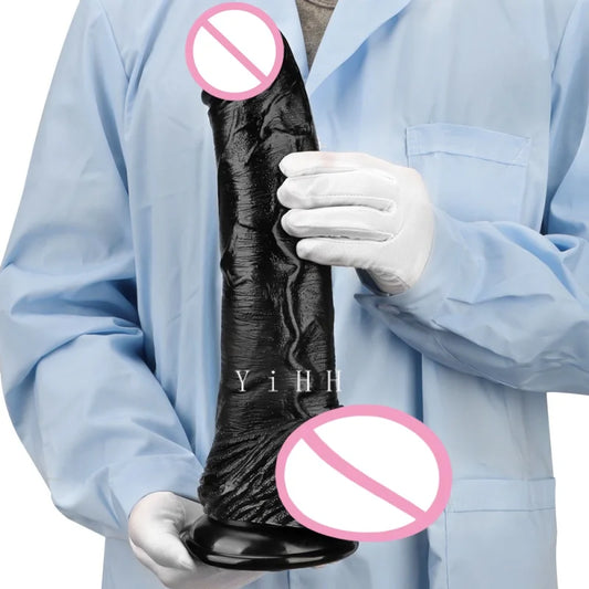 Black Super Big Huge Dildos with Suction Cup Huge Penis Thick Phallus Anal Plug Big Dick Sex Toys for Women Vaginal Masturbators