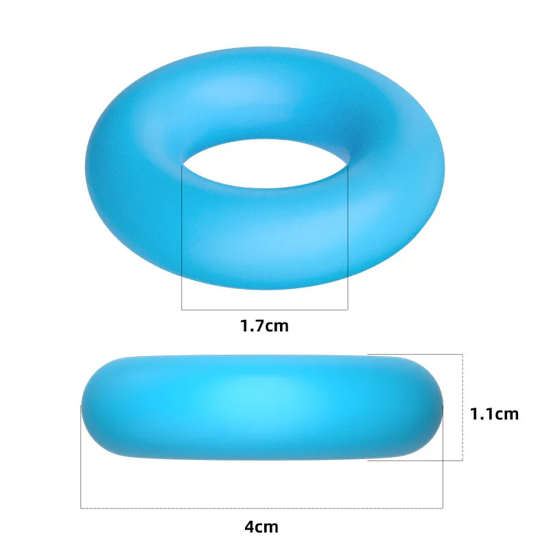 Blue Cock Ring Male Chastity Cage Delay Ejaculation Penis Extender Rings Silicone Cockring Sex Toy for Men Adults Shop