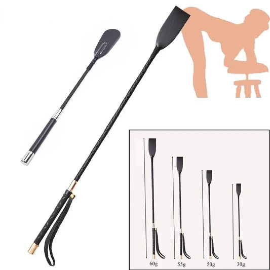 Bondage Boutique Slim PU Leather Riding Crop Horse Whip Spanking Restraint BDSM Bondage Sex Product for Couples Women