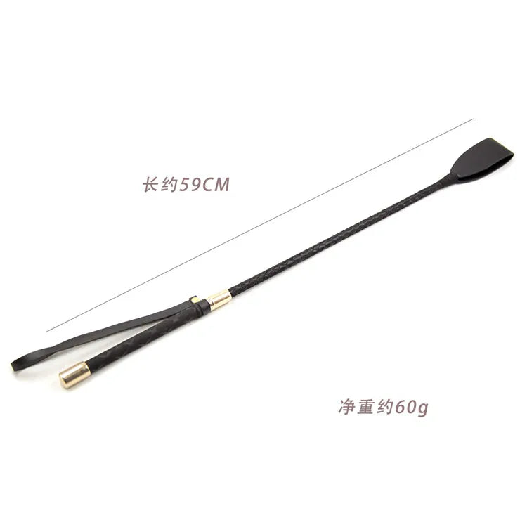 Bondage Boutique Slim PU Leather Riding Crop Horse Whip Spanking Restraint BDSM Bondage Sex Product for Couples Women