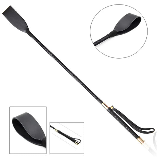 Bondage Boutique Slim PU Leather Riding Crop Horse Whip Spanking Restraint BDSM Bondage Sex Product for Couples Women