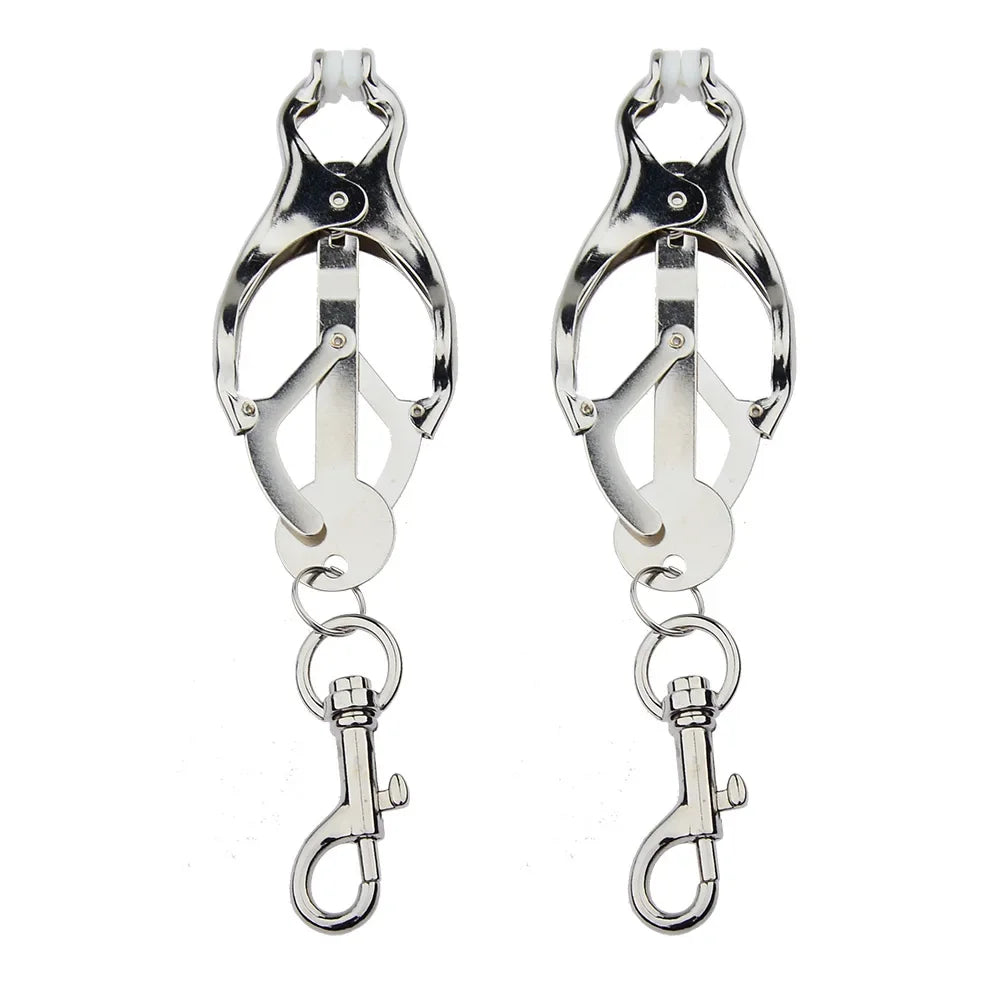 Bondage Gear Hard Clover Nipple Clamps Clips Games Sex Toys Adult Products For Women Metal Nipple Clamps Steel Breast