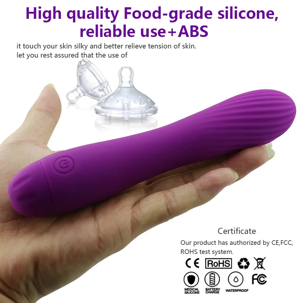 Bullet Vibrator Ator for Women Vagina G-spot Massager Clitoris Stimulator Silicone Dildo Vibrating AV Stick Adult Sex Toy