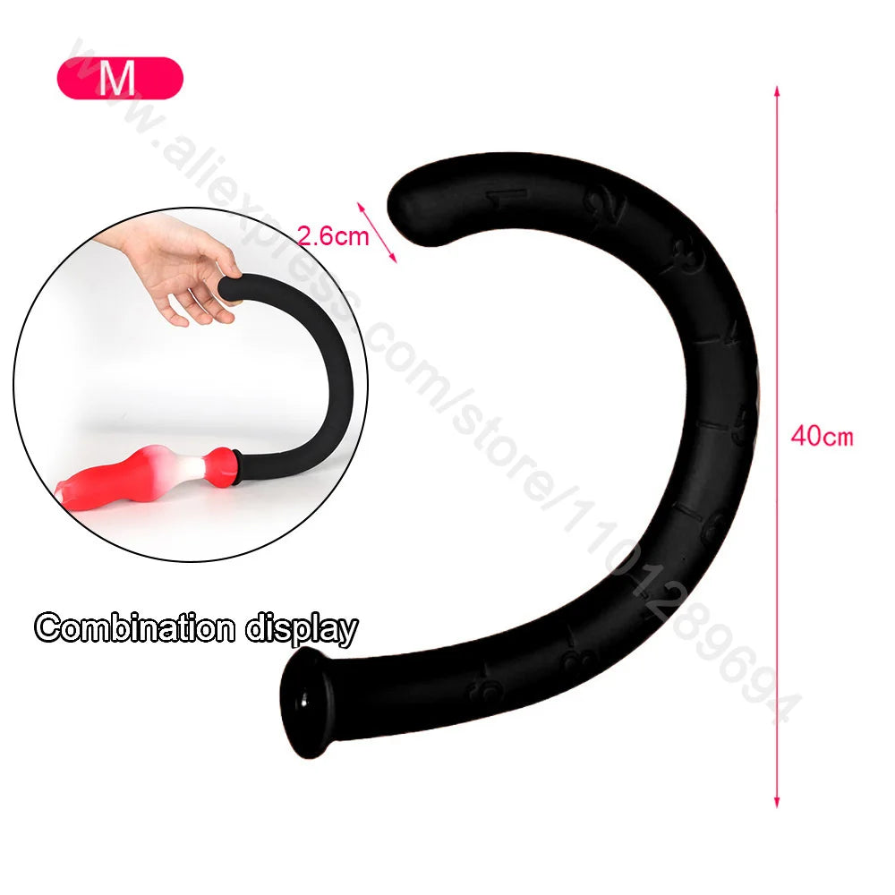 Butt Plug with Tail 35/65/95cm Real Fox Tail Adult Sex Games for Couples Soft Dog Dildos for Anal Women Men Anal Plug BDSM